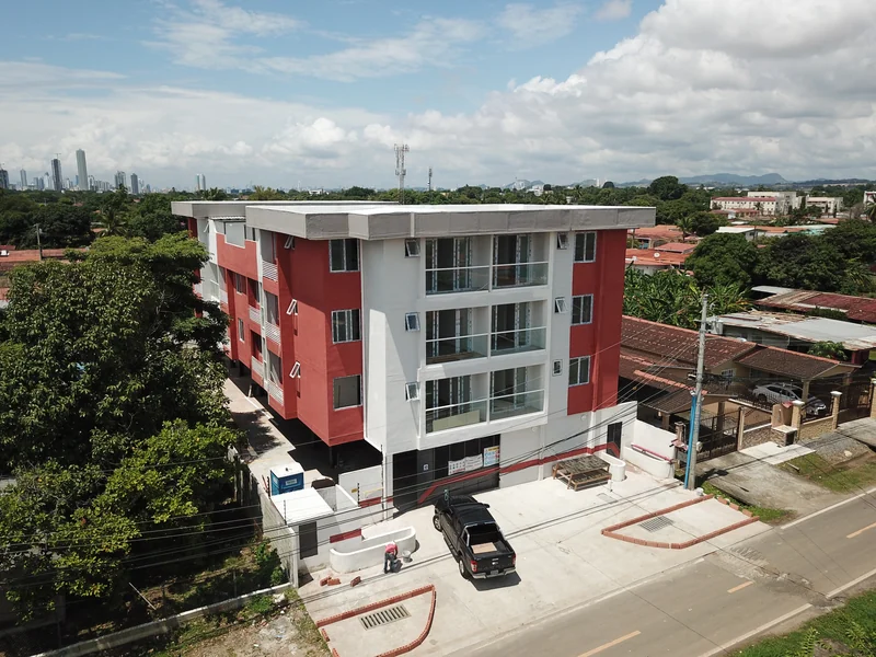 Facade del edificio terminado