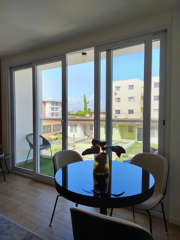 Dining room by the window