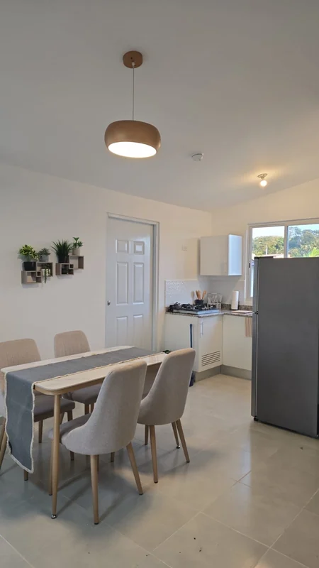 Dining area and kitchen