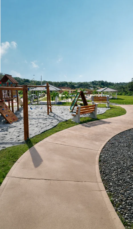 Playground and walkway