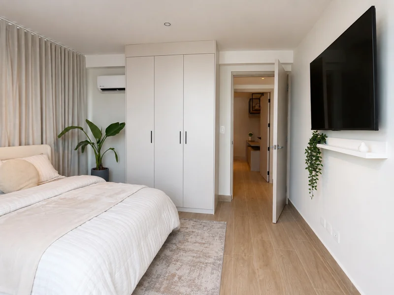 Bedroom with closet