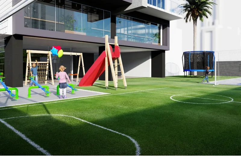 Children's play area al aire libre