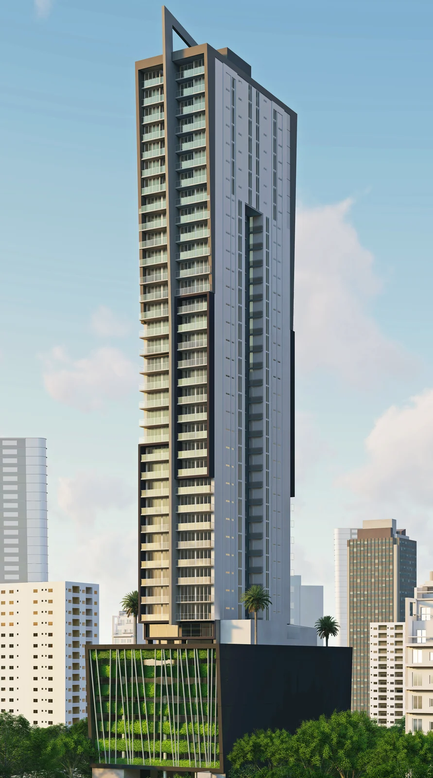Tower facade