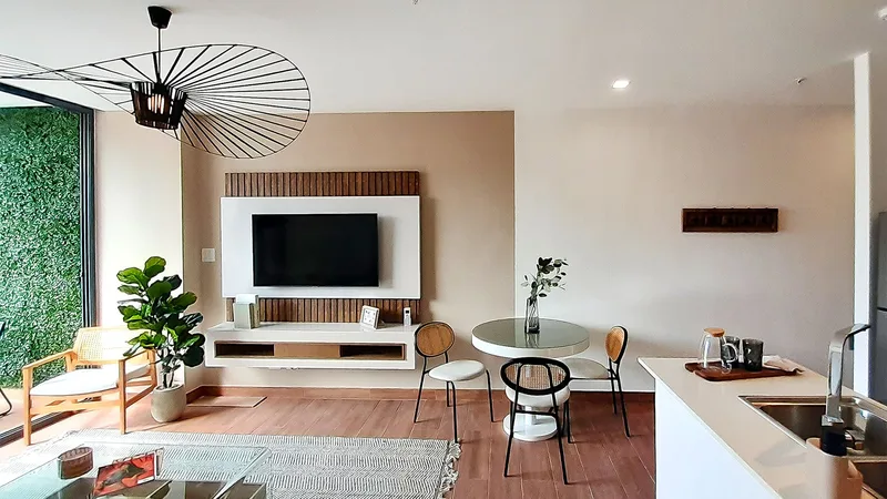 Living and dining room