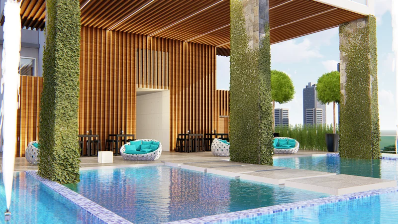 Rooftop pool