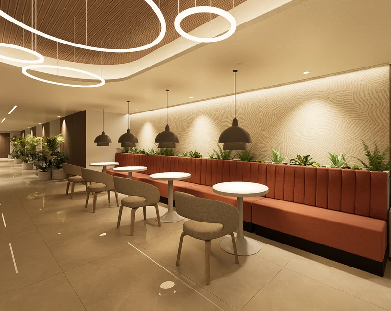 Lounge and café in the social area