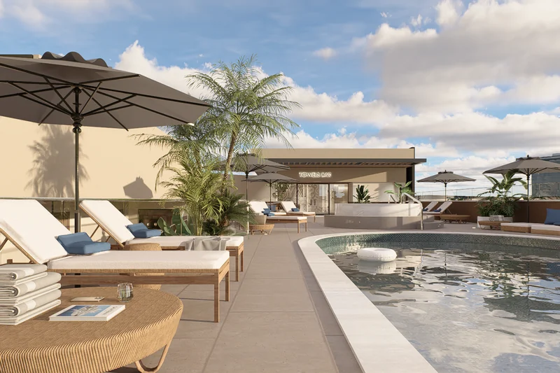 Sun deck by the pool