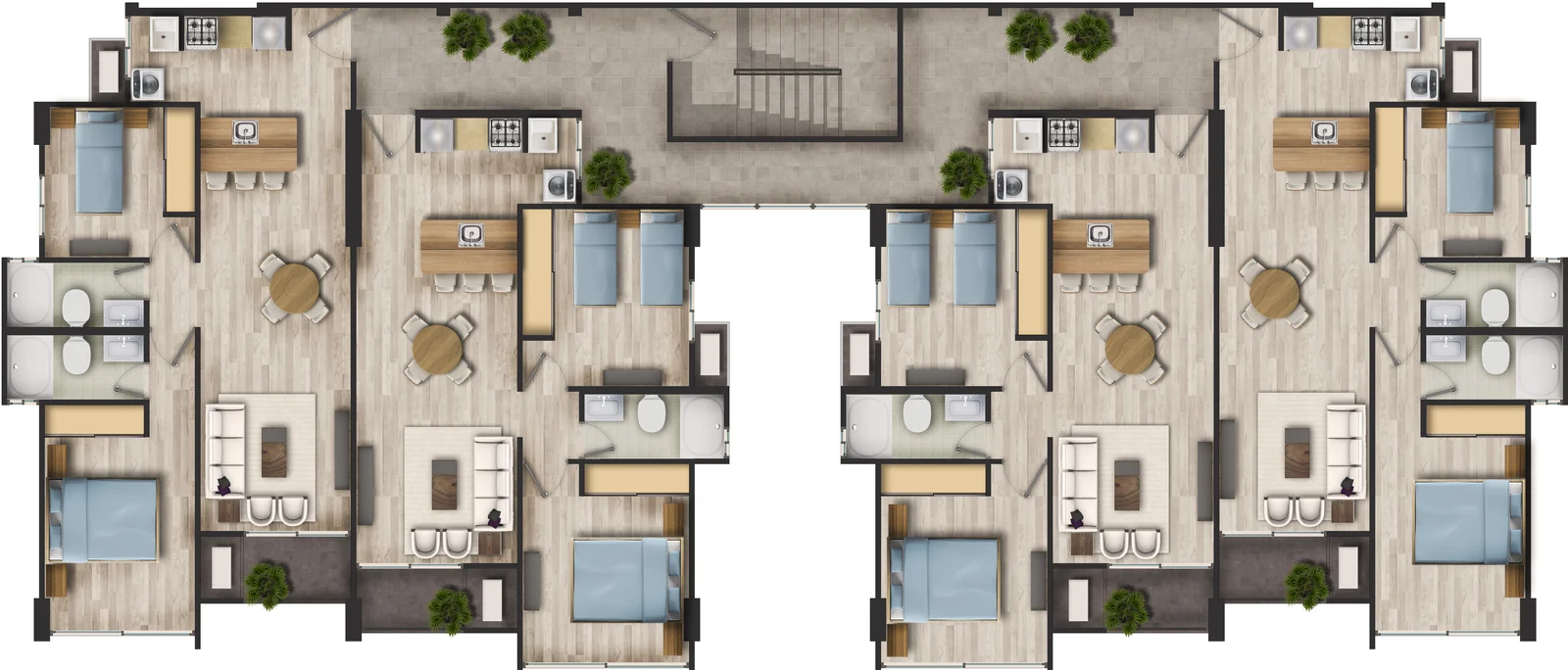 Plano Furnished floor plan · Acacias Juan Díaz