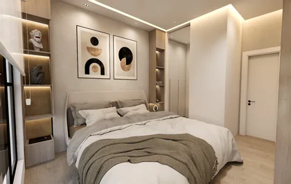 Recámara principal con walk-in closet