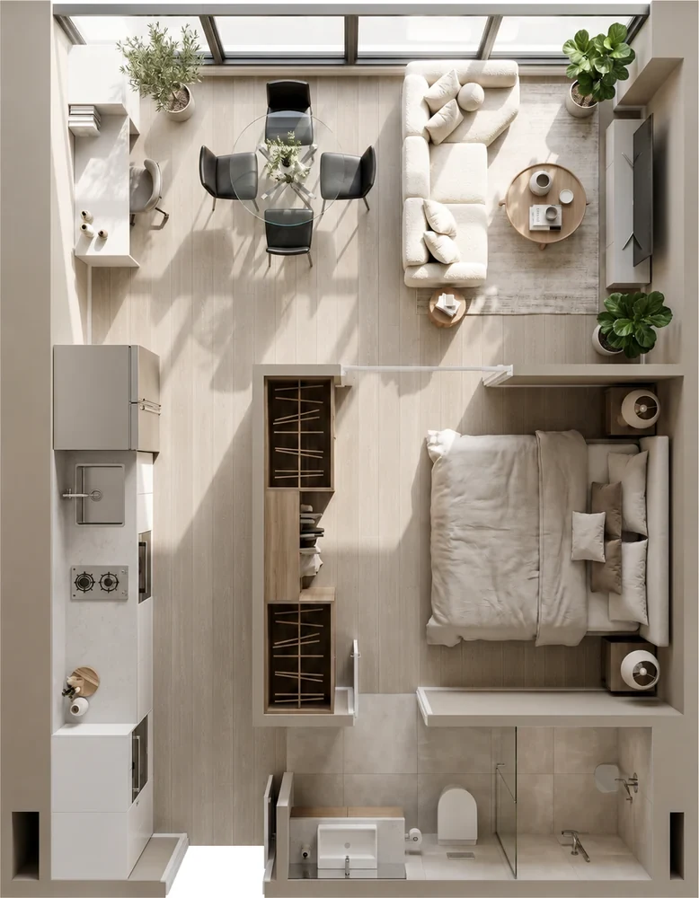 Plano King · 38–43 m² · The Link Urban Living