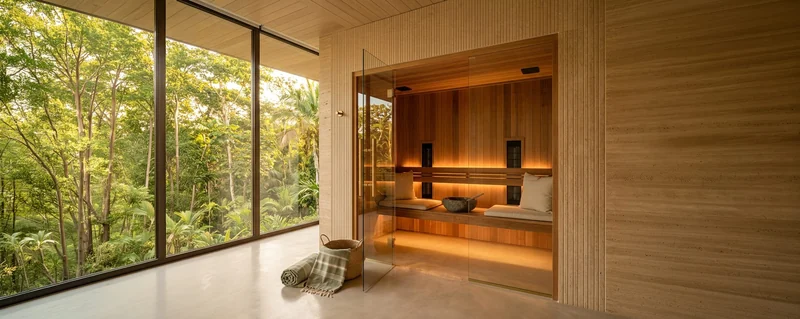 Sauna overlooking the forest